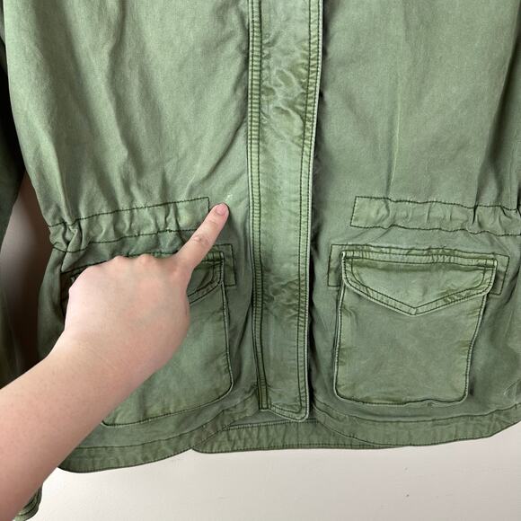 Lucky Brand Utility Jacket Womens Size XS Military Cargo Gorpcore Safari Outdoor - Picture 9 of 14